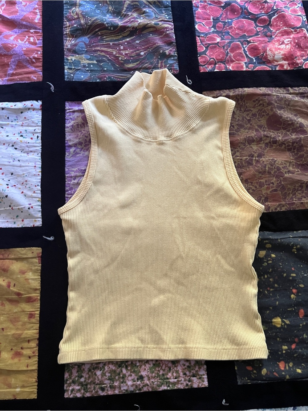 Big Bud Press Sleeveless Turtleneck in Butter Yellow